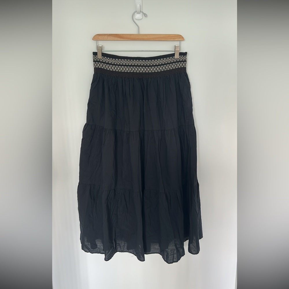 Della Spiga tier midi Lenght boho skirt